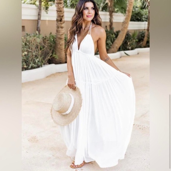 Pink Lily Daybreak Skyline Boho Halter Dress - Picture 5 of 8